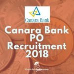 Canara Bank PO Recruitment Notification 2018