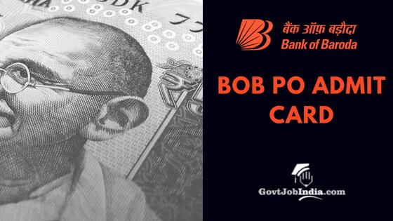 Bank of Baroda PO Probationary Officers Admit Card
