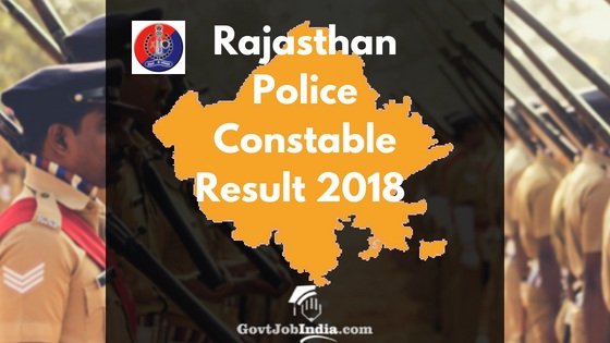 Rajasthan police Constable result 2018