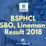 BSPHCL SBO, Jr Lineman Recruitment Result