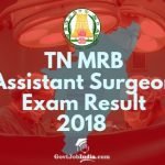 Tamil Nadu MRB Assistant Result 2018