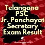 TSPSC Junior Panchayat Secretary Exam result