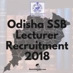 SSB Odisha Lecturer Recruitment Notification