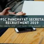 APPSC PANCHAYAT SECRETARY RECRUITMENT 2019 Notification
