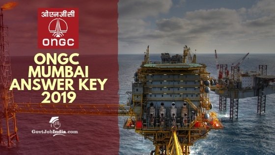 ONGC CBT Answer key 2019