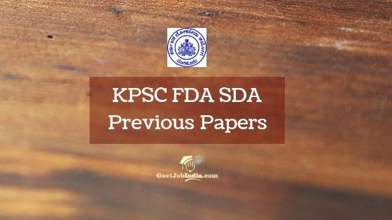 KPSC Previous Year Question Papers