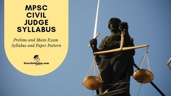 Download MPSC Civil Judge Prelims and Main Exam Syllabus PDF 2019 online