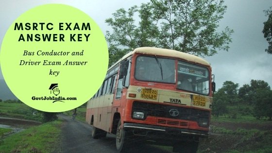 MSRTC Driver cum Conductor Answer key 2019 Download