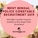 Apply online West bengal Police Constable recruitment 2019