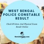 Check West Bengal Police Constable Exam result Merit list and Cut off marks online