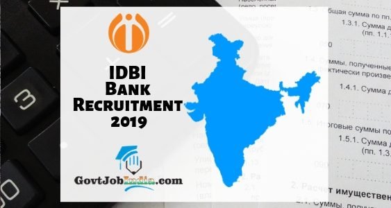 IDBI Bank Asst Manager Recruitment 2019
