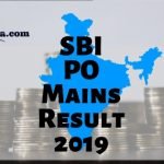 SBI PO Mains Result 2019
