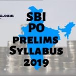SBI PO Prelims Syllabus 2019