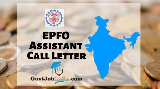 EPFO Assistant Admit Card 2019